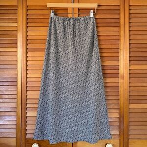 Vintage Blue Brand 90s Skirt Women's Size 5 Floral Maxi Tie Waist Grunge Fairy